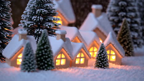 a charming winter village scene