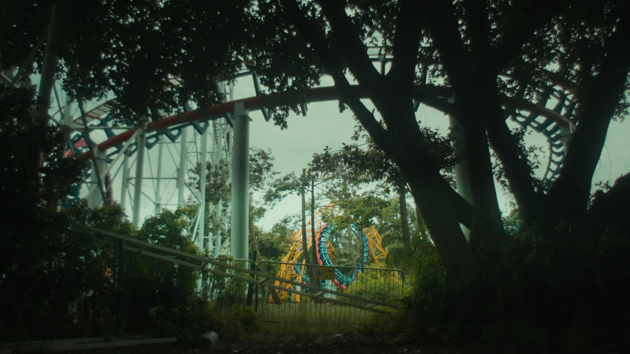 Empty Roller Coaster Rides Of A Lost Theme Park