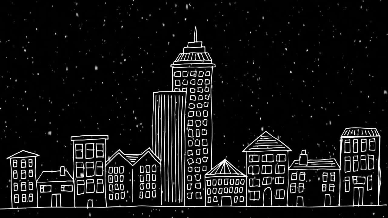 paisaje de invierno por la noche