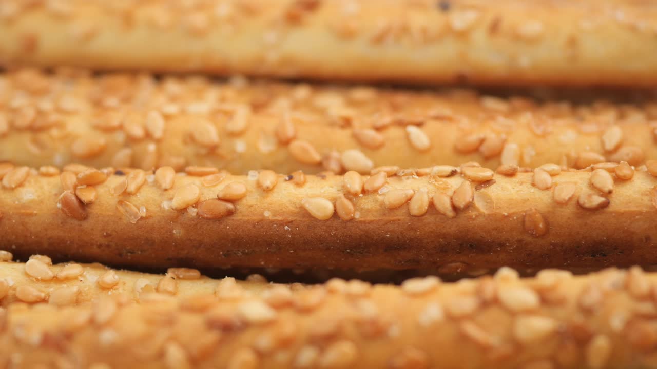 Close-up of Sesame Sticks