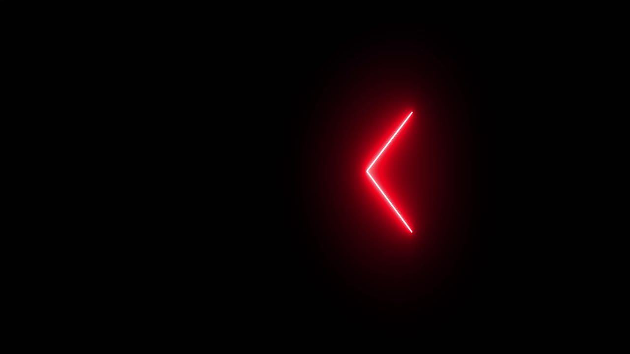 flecha roja de neón