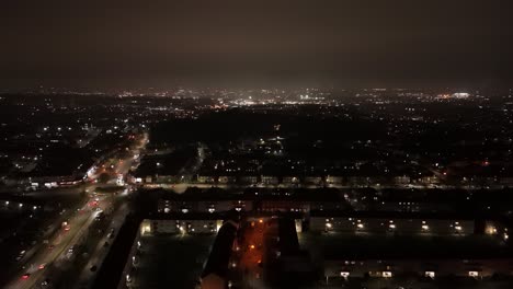 aerial night view of a city