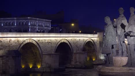 Ostentatious-Soviet-style-statues-dominate-the-night-skyline-in-Skopje-Macedonia-1