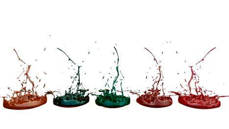 simulación de salpicaduras de tinta en un altavoz musical que reproduce música. versión multicolor 3