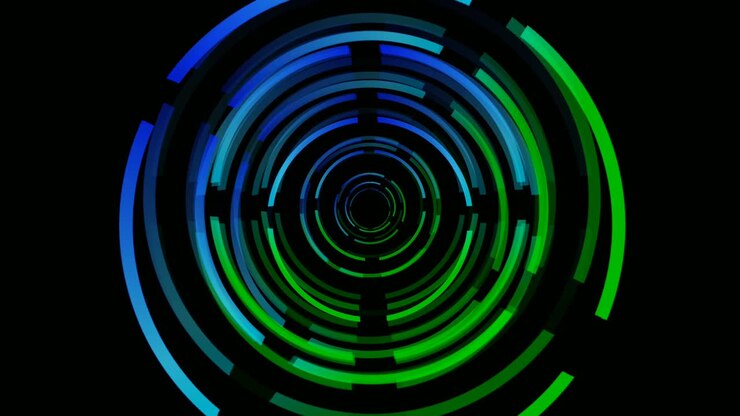 Circle Neon color animation background video elements for music Dj