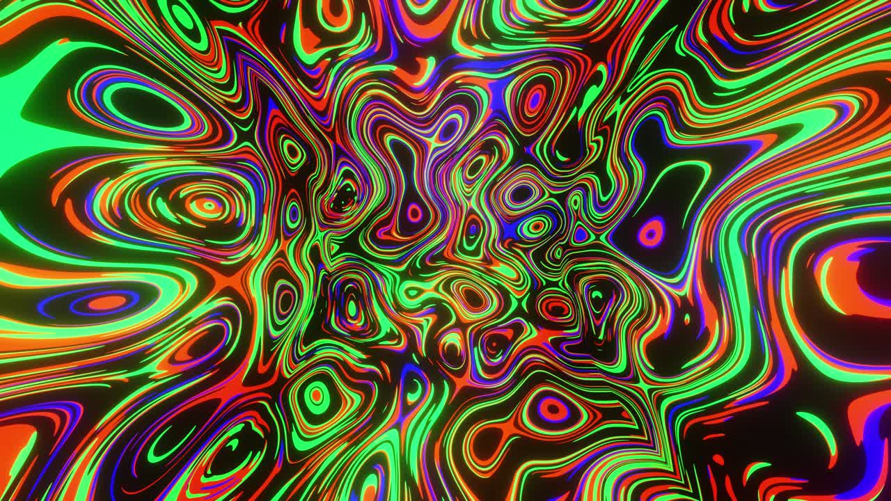 Wave abstract Oil Paints. Loop animation.