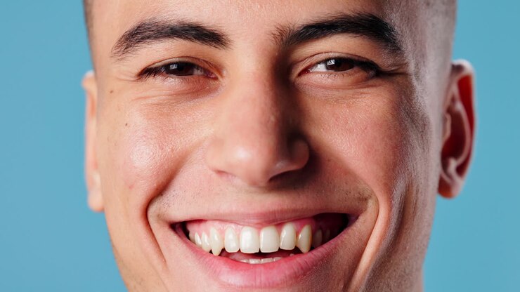 Close-up portrait of a smiling man