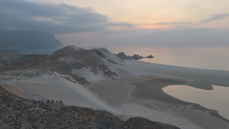 sunrise over a beautiful beach in the mountains