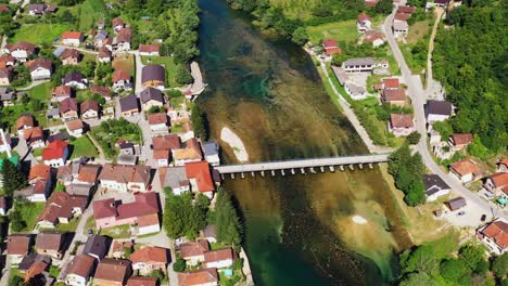 bridge over una river in kulen vakuf, ostrovica, bosnia