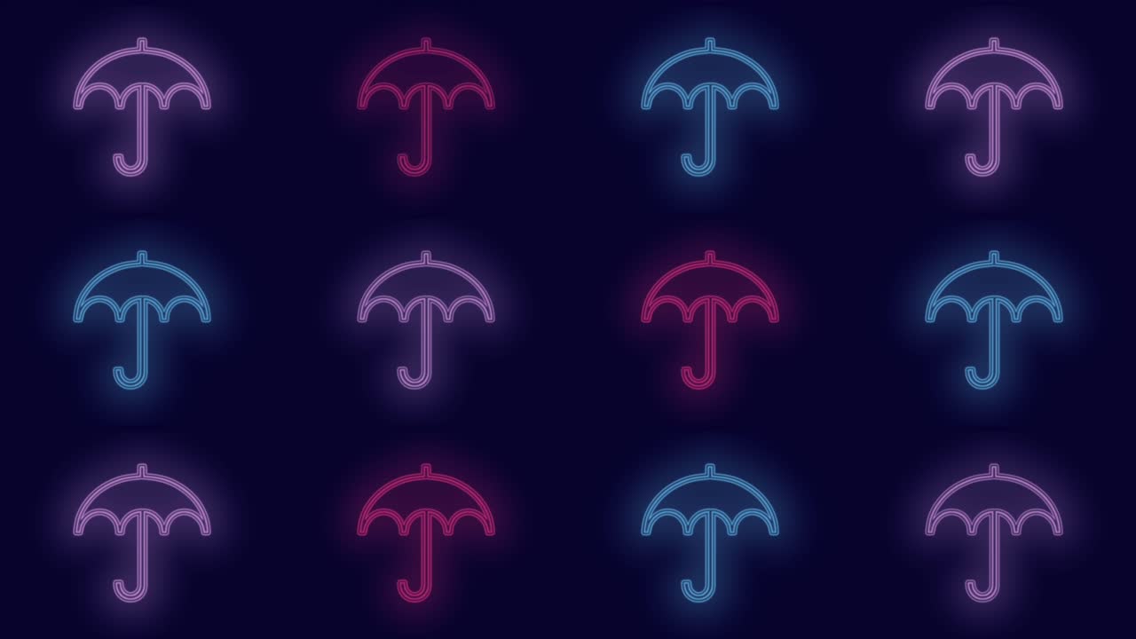 Motivo di ombrelli dai colori neon