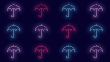 Neon-colorful-umbrella-pattern