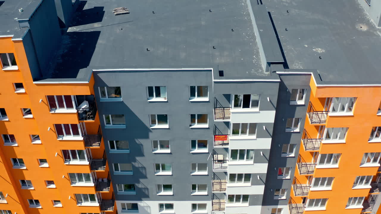 Town design construction building outdoor. Stylish exterior architecture apartments. Aerial view.