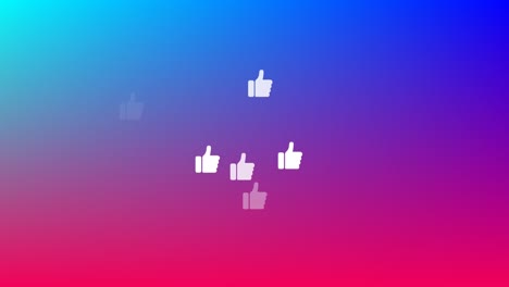 Multiple-thumbs-up-icons-floating-against-blue-and-purple-gradient-background