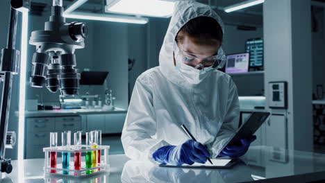científico en un laboratorio moderno