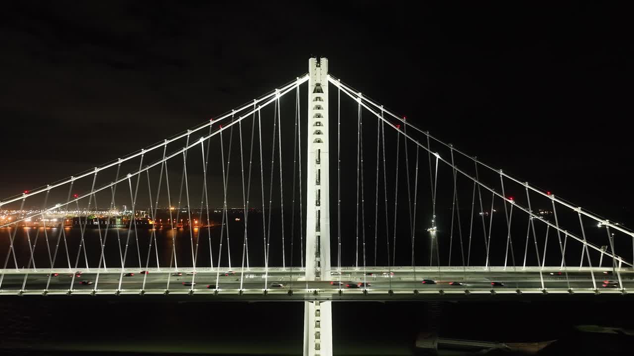 puente de la bahía de oakland, modo nocturno