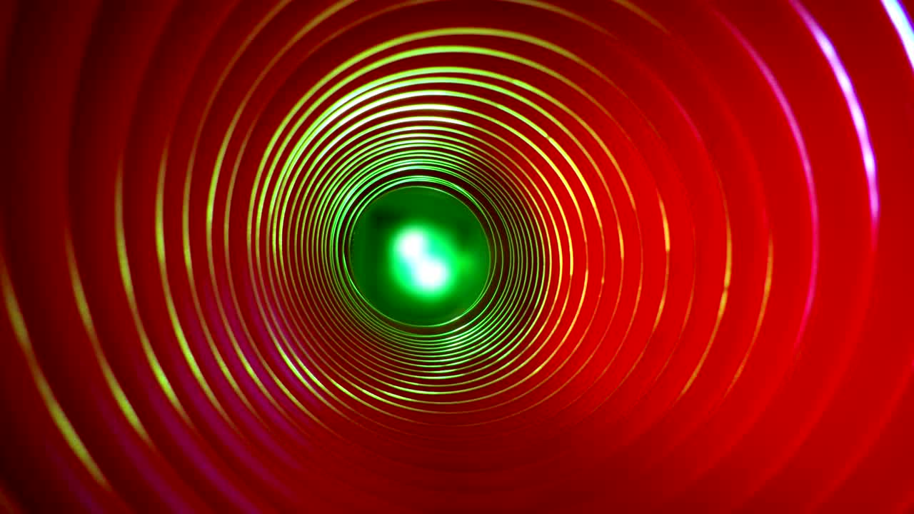 추상적인 개념적 배경과 미래의 첨단 기술의 벌레 구 터널