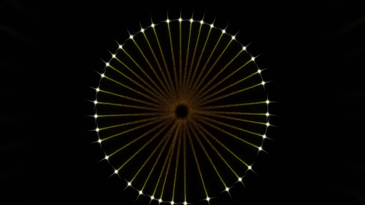 검은 바탕에 불꽃놀이의 애니메이션