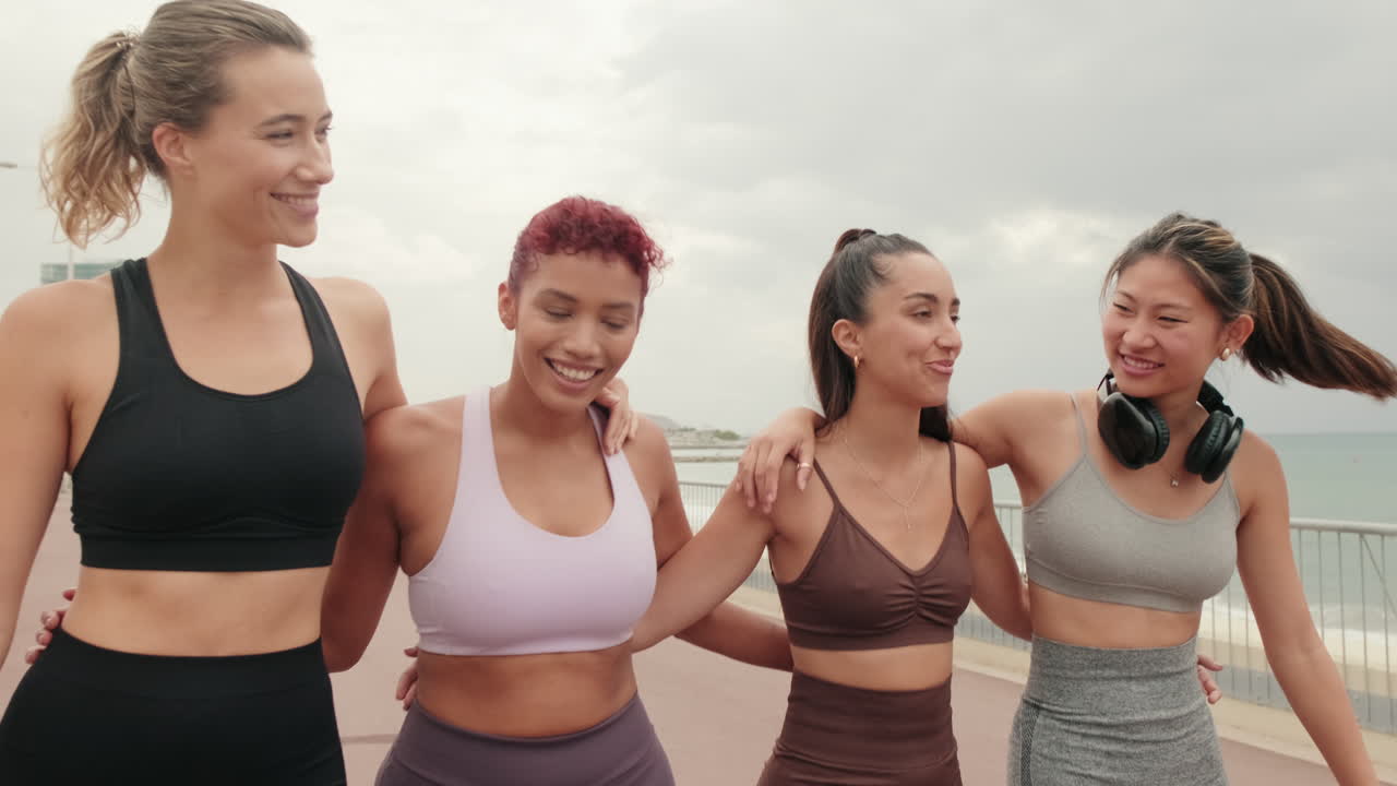 Friends After Fitness: Beachside Stroll