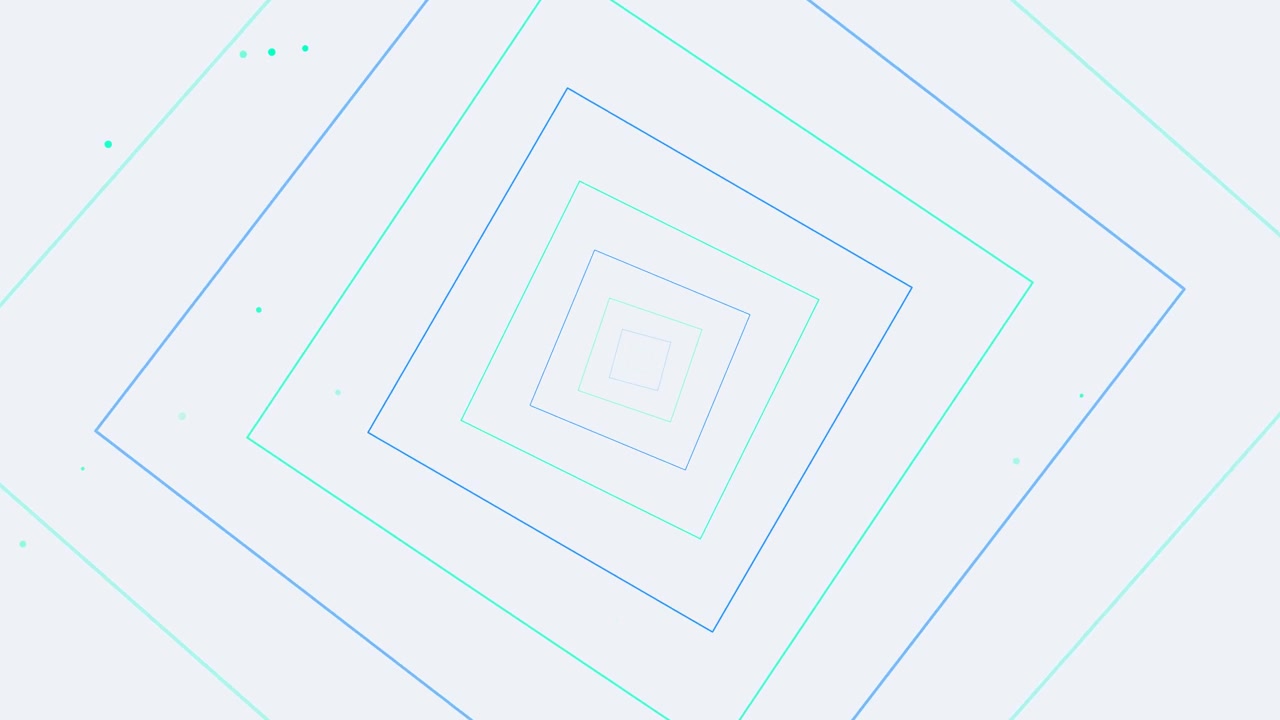 Abstract Motion Background with Concentric Rotating Squares