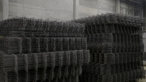 stacked steel reinforcement mesh