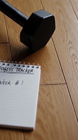 Fitness Tracker with Dumbbell