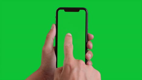 10 smartphone hand gestures, green screen