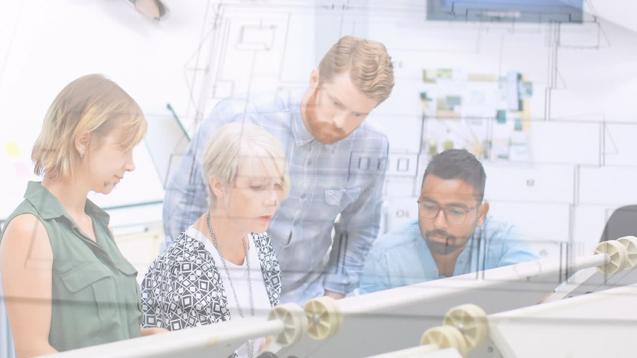 건물 계획 을 작성 하는 건축가 들