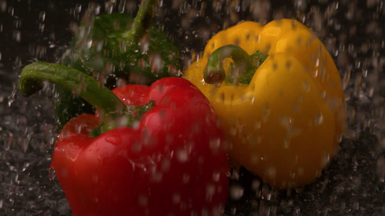 고추를 선택하는 데 물을 부어 넣는 것