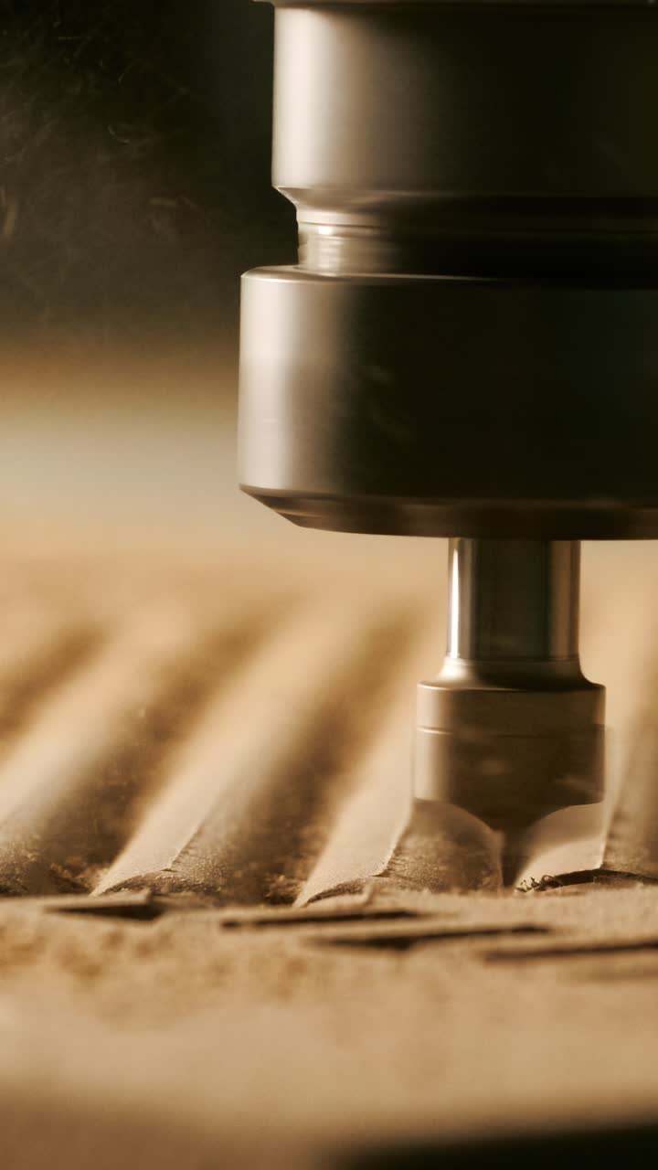 Router CNC in legno in azione