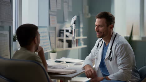 doctor and patient consultation in a medical office