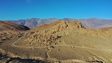 Excellent-Aerial-Shot-Of-A-Campground-At-California'S-Alabama-Hills