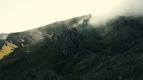 misty scottish highlands peaks