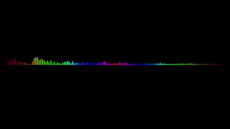 Audiospektrum,-Bunte,-Einseitig-Leuchtende-Wellenform,-Animation,-Eine-Klangwellenform-Mit-Alphakanal