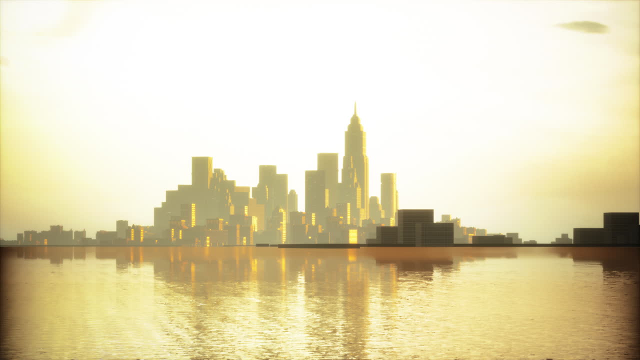 Golden Hour City Skyline