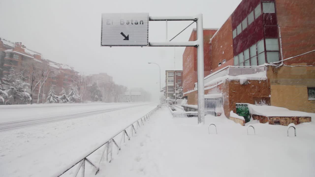 2021년 1월 9일 마드리드의 극심한 폭풍 필로메나