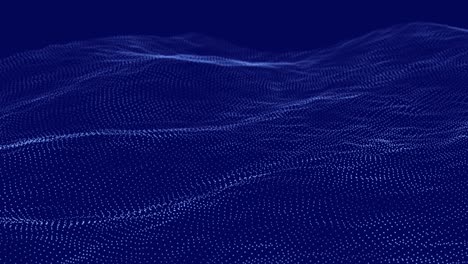 dynamic wave of glowing particles. digital technology background. 3d rendering. seamless loop.