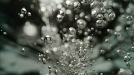 burbujas de agua de cerca