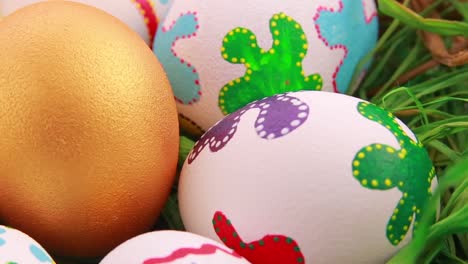 Painted Easter Eggs in a Nest