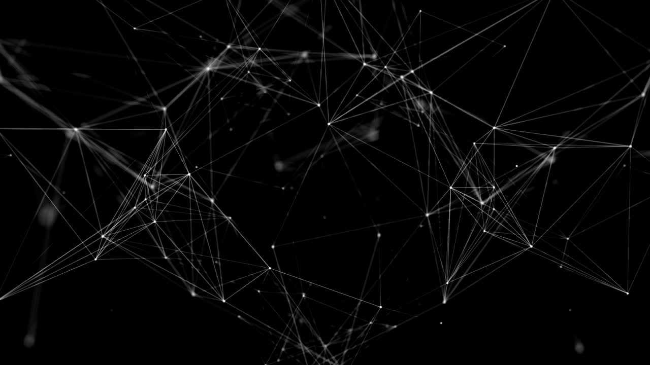 Geometric abstract with connected dots and lines loop Background