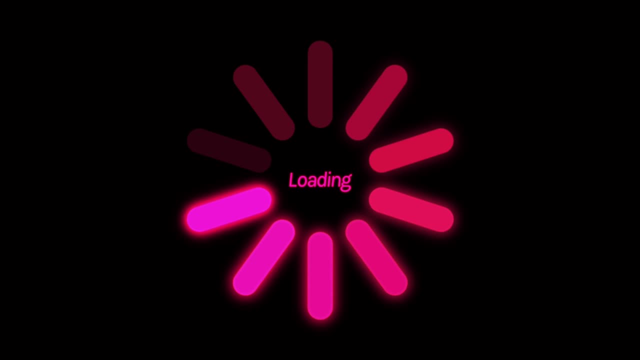 Animation colorful loading circle.