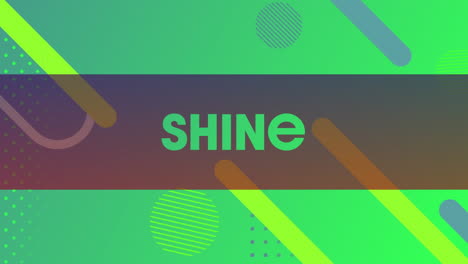 초록색의 다채로운 트레일 위에 반 ⁇ 이는 텍스트의 애니메이션