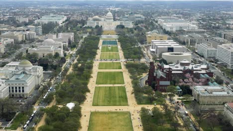 us capitol building and the national mall view from washington monument, dc