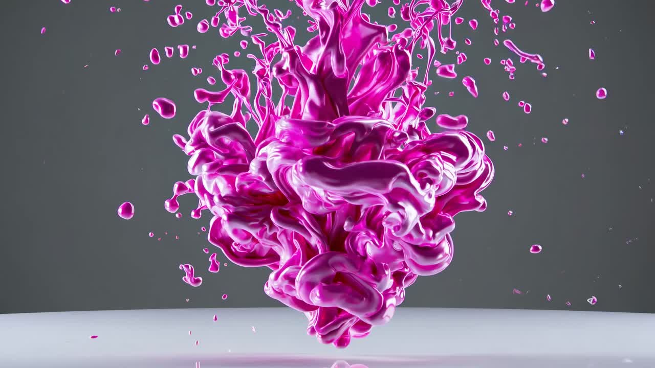 salpicaduras de líquido rosado