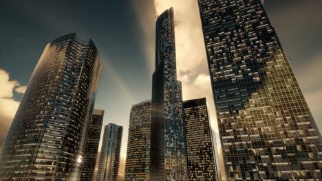 skyscrapers or modern buildings in the city