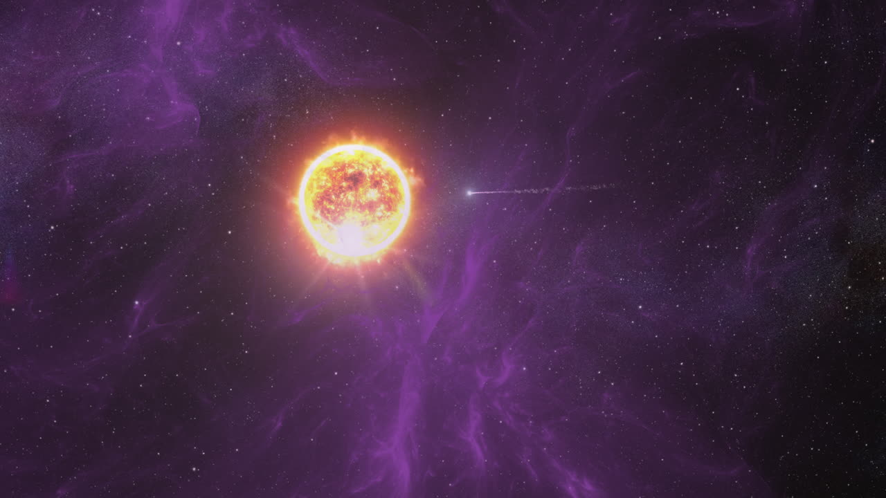 estrella y nebulosa en el espacio profundo