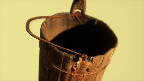 Old-used-rusted-wooden-bucket