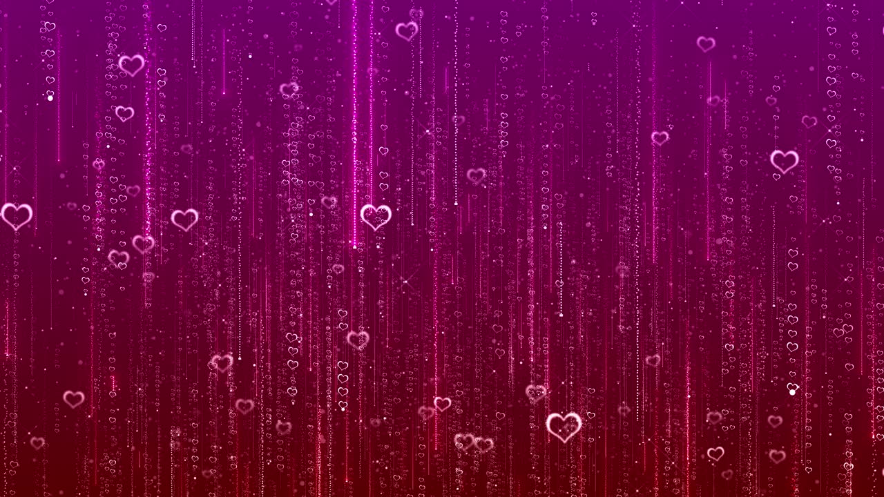Valentines day heart bokeh particles sparkling stars love animation shiny glitter heart valentine