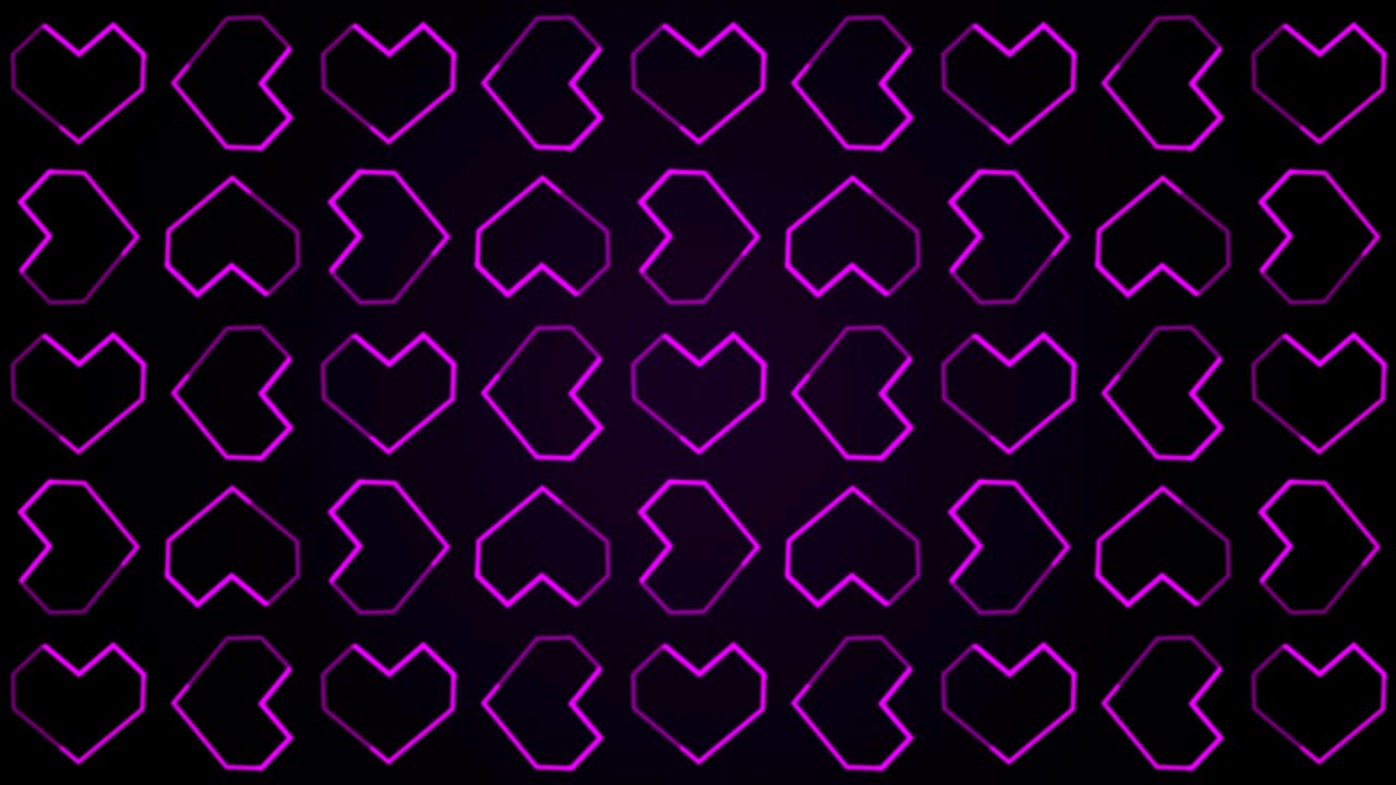 los fondos del corazón gráficos en movimiento con formas y partículas animadas del día de san valentín.