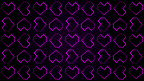 los fondos del corazón gráficos en movimiento con formas y partículas animadas del día de san valentín.