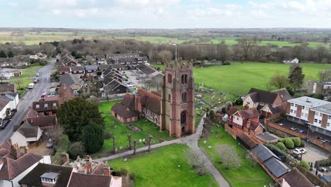 st edmund and st mary's church, ingatestone essex uk drone,push in